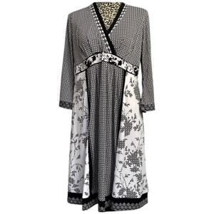 A Pea in the Pod maternity faux wrap geometric print midi dress